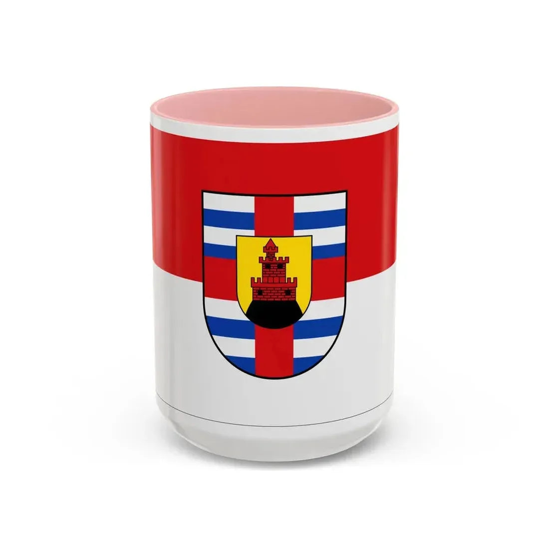 Flag of Trier Saarburg Germany - Accent Coffee Mug 15oz Pink - Go Mug Yourself