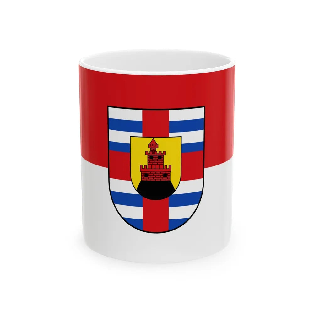 Flag of Trier Saarburg Germany - White Coffee Mug-11oz-Go Mug Yourself