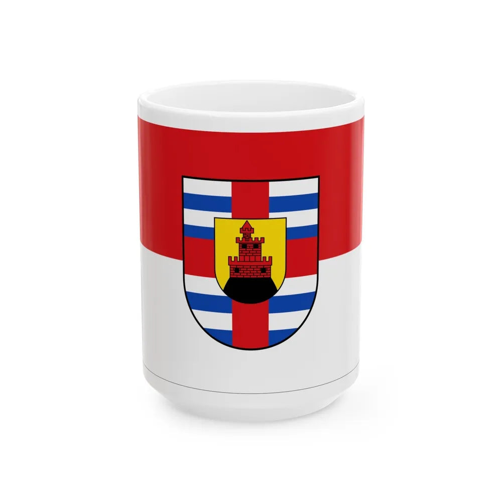 Flag of Trier Saarburg Germany - White Coffee Mug-15oz-Go Mug Yourself