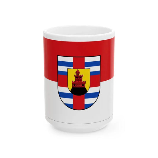 Flag of Trier Saarburg Germany - White Coffee Mug 15oz - Go Mug Yourself