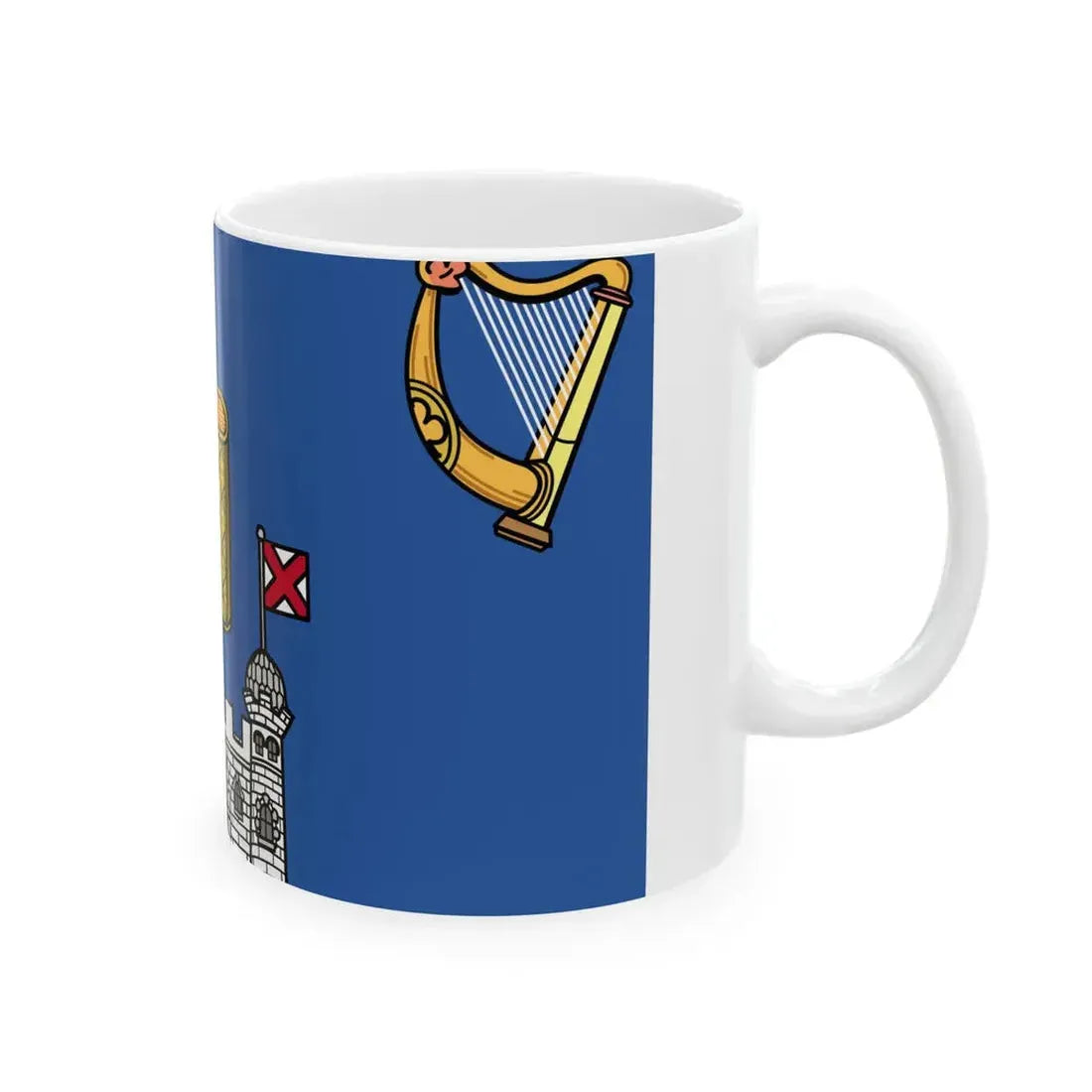 Flag of Trinity College Dublin (Ireland) White Coffee Mug - Go Mug Yourself