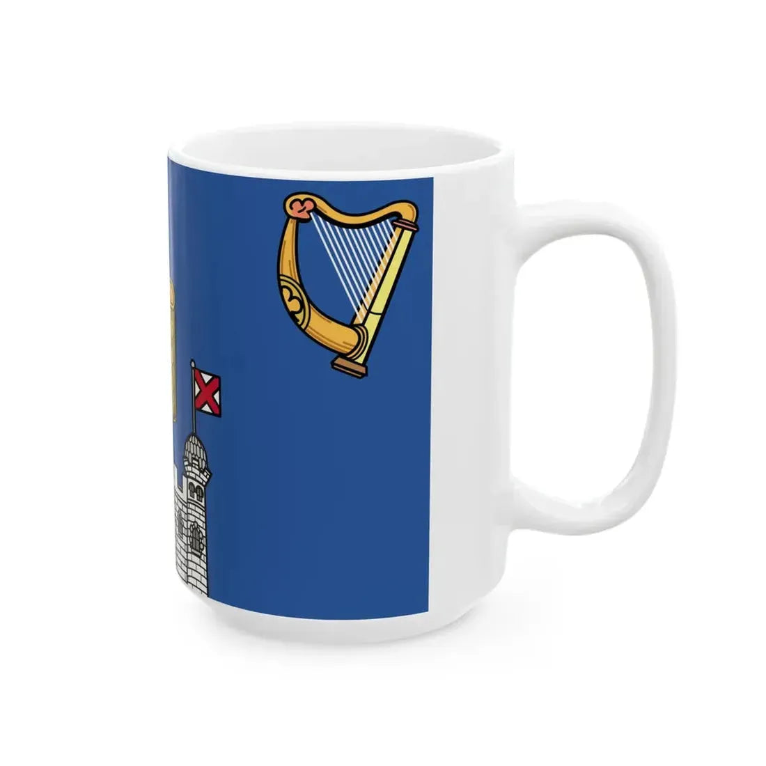 Flag of Trinity College Dublin (Ireland) White Coffee Mug - Go Mug Yourself