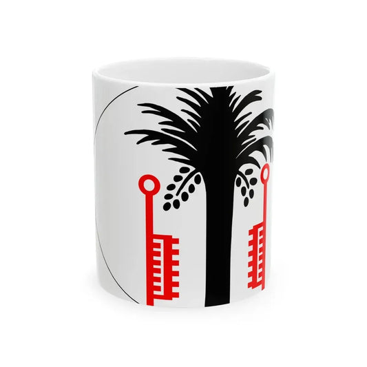 Flag of Tripoli 1350 as reported by the Book of All Kingdoms (Libya) White Coffee Mug 11oz - Go Mug Yourself
