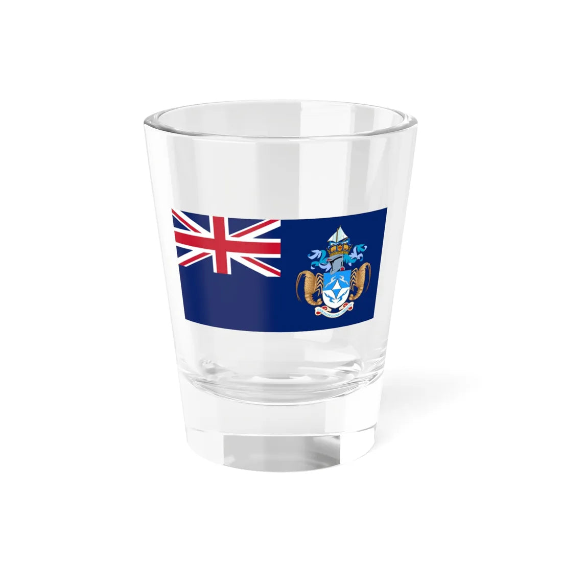 Flag of Tristan da Cunha (United Kingdom) Shot Glass 1.5oz 1.5oz - Go Mug Yourself