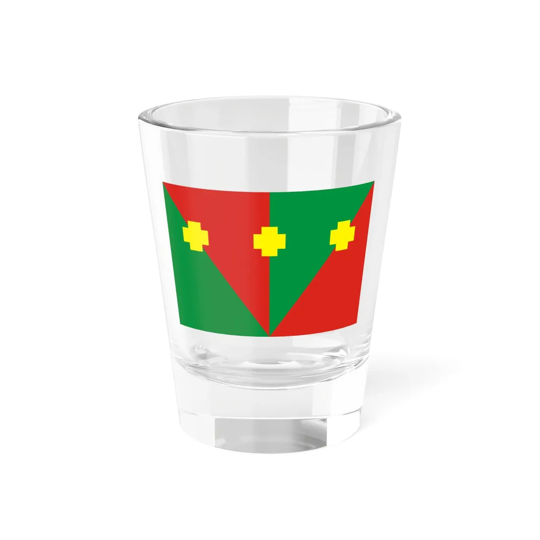 Flag of Troitcky rayon Chelyabinsk oblast 2003 (Russia) Shot Glass 1.5oz 1.5oz - Go Mug Yourself