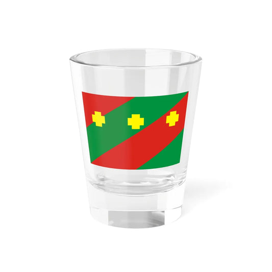Flag of Troitcky rayon Chelyabinsk oblast (Russia) Shot Glass 1.5oz 1.5oz - Go Mug Yourself