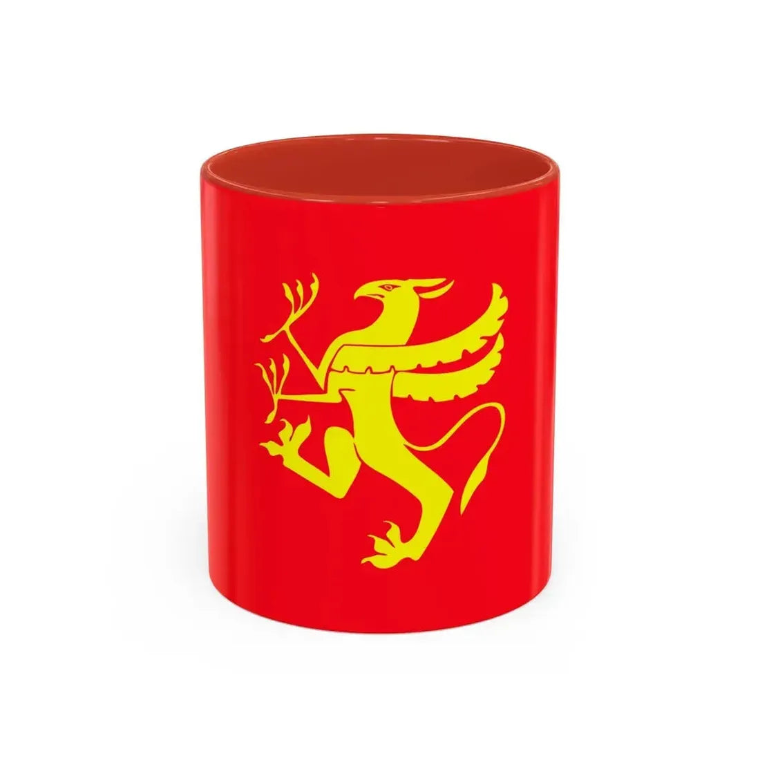 Flag of Troms Norway - Accent Coffee Mug 11oz Red - Go Mug Yourself