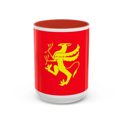 Flag of Troms Norway - Accent Coffee Mug 15oz Red - Go Mug Yourself