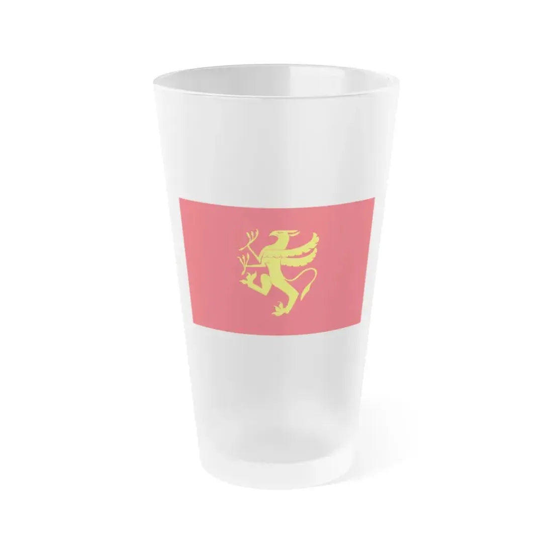Flag of Troms Norway - Frosted Pint Glass 16oz 16oz Frosted - Go Mug Yourself