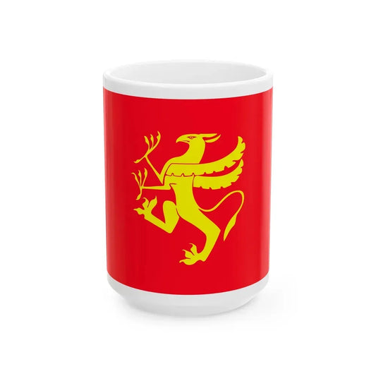 Flag of Troms Norway - White Coffee Mug 15oz - Go Mug Yourself