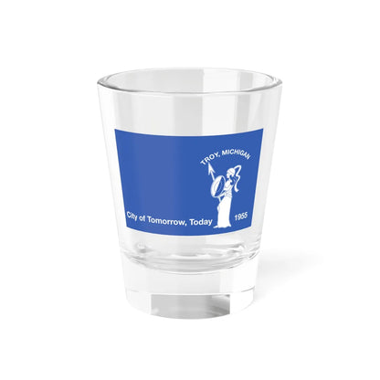 Flag of Troy Michigan (United States) Shot Glass 1.5oz 1.5oz - Go Mug Yourself