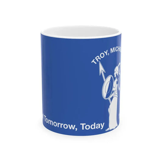 Flag of Troy Michigan (United States) White Coffee Mug 11oz - Go Mug Yourself
