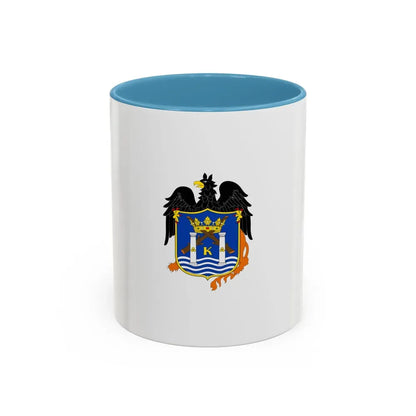 Flag of Trujillo capital of the La Libertad Region Peru - Accent Coffee Mug 11oz Light Blue - Go Mug Yourself