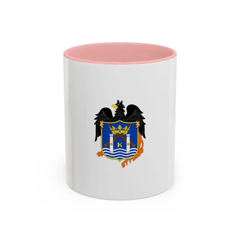 Flag of Trujillo capital of the La Libertad Region Peru - Accent Coffee Mug 11oz Pink - Go Mug Yourself