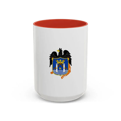 Flag of Trujillo capital of the La Libertad Region Peru - Accent Coffee Mug 15oz Red - Go Mug Yourself