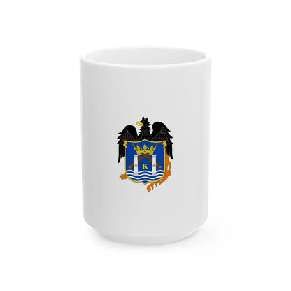 Flag of Trujillo capital of the La Libertad Region Peru - White Coffee Mug-15oz-Go Mug Yourself