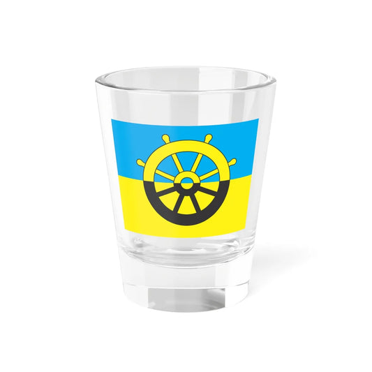 Flag of Tõstamaa Parish (Estonia) Shot Glass 1.5oz 1.5oz - Go Mug Yourself