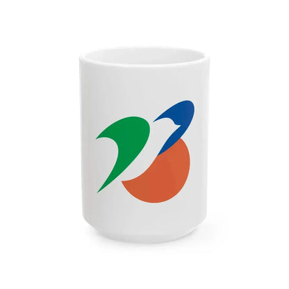 Flag of Tsubame Niigata (Japan) White Coffee Mug 15oz - Go Mug Yourself