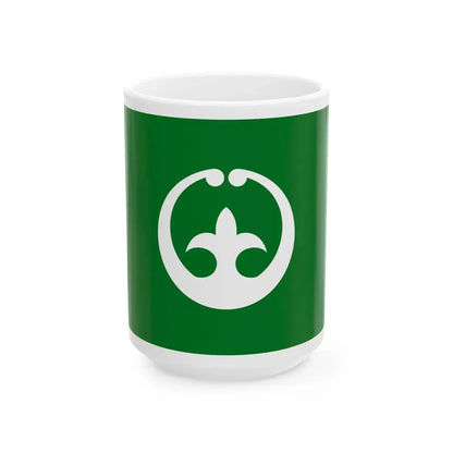 Flag of Tsuchiura Ibaraki (Japan) White Coffee Mug 15oz - Go Mug Yourself