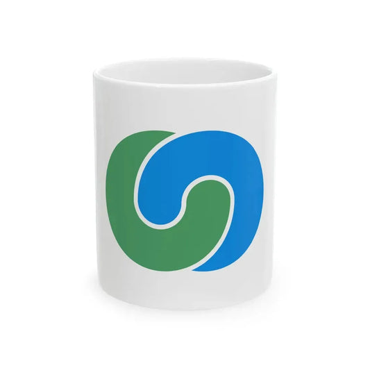 Flag of Tsukuba Ibaraki (Japan) White Coffee Mug 11oz - Go Mug Yourself