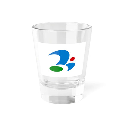 Flag of Tsukubamirai Ibaraki (Japan) Shot Glass 1.5oz 1.5oz - Go Mug Yourself