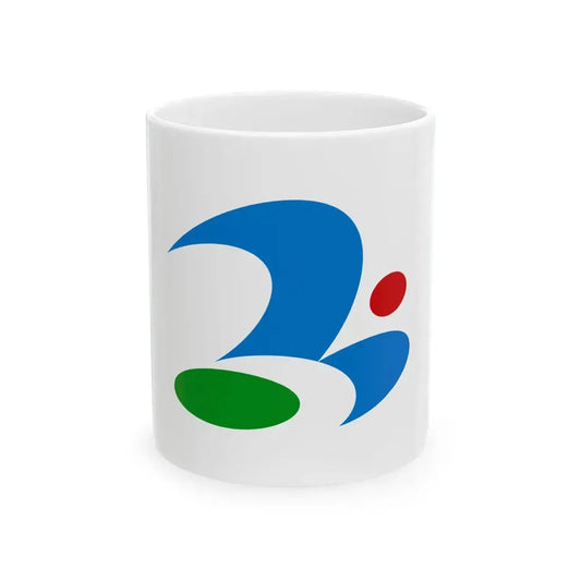 Flag of Tsukubamirai Ibaraki (Japan) White Coffee Mug 11oz - Go Mug Yourself
