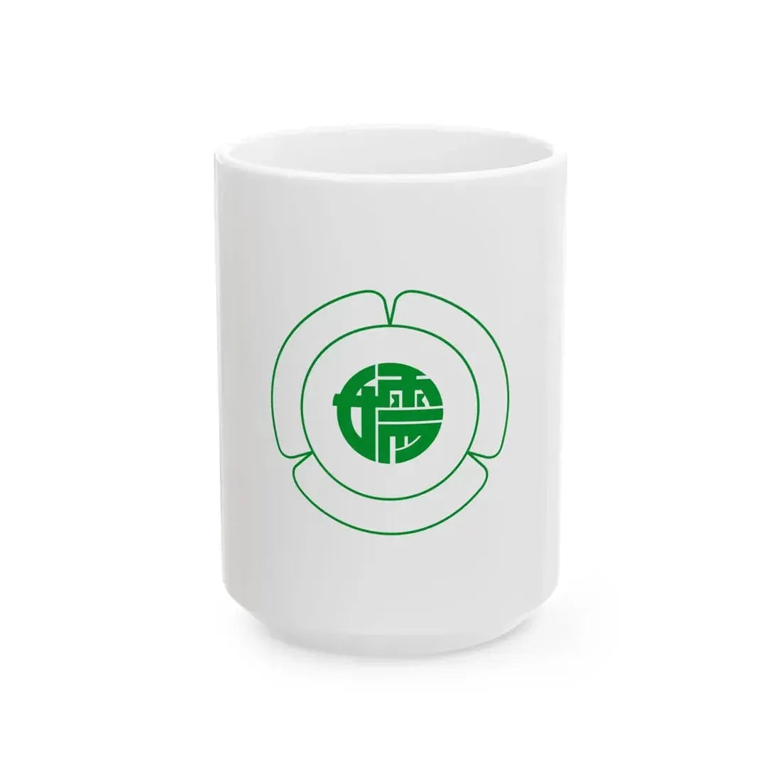 Flag of Tsumagoi Gunma no text (Japan) White Coffee Mug 15oz - Go Mug Yourself