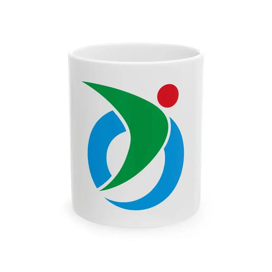Flag of Tsuno Kochi (Japan) White Coffee Mug 11oz - Go Mug Yourself