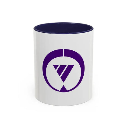 Flag of Tsushima Aichi Japan - Accent Coffee Mug 11oz Navy - Go Mug Yourself