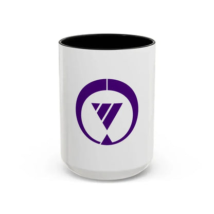 Flag of Tsushima Aichi Japan - Accent Coffee Mug 15oz Black - Go Mug Yourself