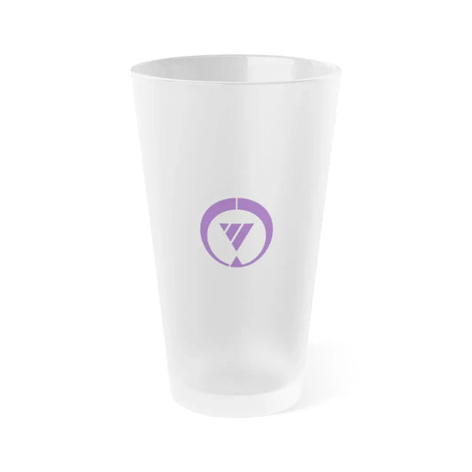 Flag of Tsushima Aichi Japan - Frosted Pint Glass 16oz 16oz Frosted - Go Mug Yourself