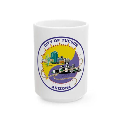 Flag of Tucson Arizona (United States) White Coffee Mug 15oz - Go Mug Yourself