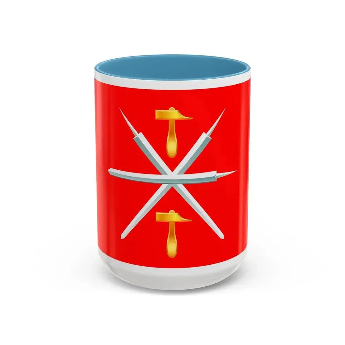 Flag of Tula Oblast Russia - Accent Coffee Mug 15oz Light Blue - Go Mug Yourself
