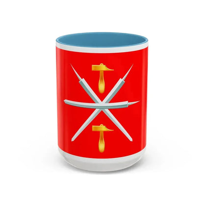 Flag of Tula Oblast Russia - Accent Coffee Mug 15oz Light Blue - Go Mug Yourself