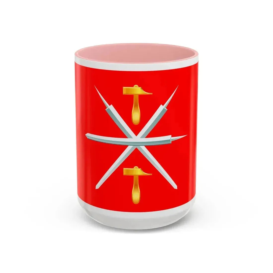 Flag of Tula Oblast Russia - Accent Coffee Mug 15oz Pink - Go Mug Yourself