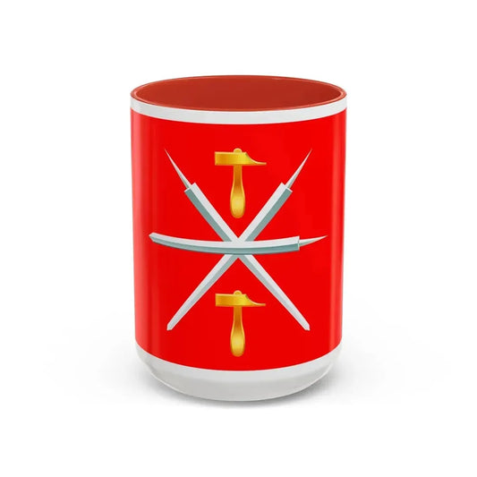 Flag of Tula Oblast Russia - Accent Coffee Mug 15oz Red - Go Mug Yourself