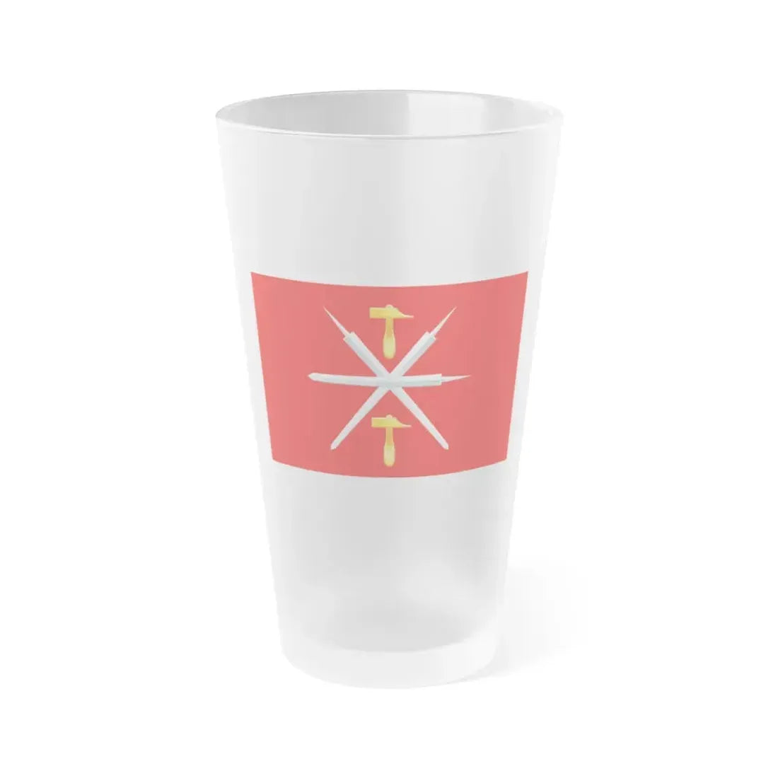 Flag of Tula Oblast Russia - Frosted Pint Glass 16oz 16oz Frosted - Go Mug Yourself