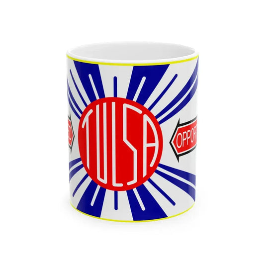 Flag of Tulsa 1924-1941 (United States) White Coffee Mug 11oz - Go Mug Yourself