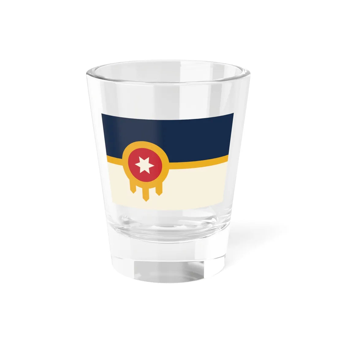Flag of Tulsa Oklahoma 2018 (United States) Shot Glass 1.5oz 1.5oz - Go Mug Yourself