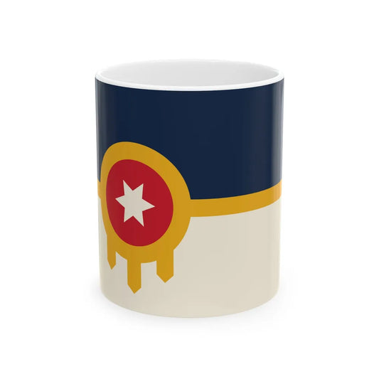 Flag of Tulsa Oklahoma 2018 (United States) White Coffee Mug 11oz - Go Mug Yourself
