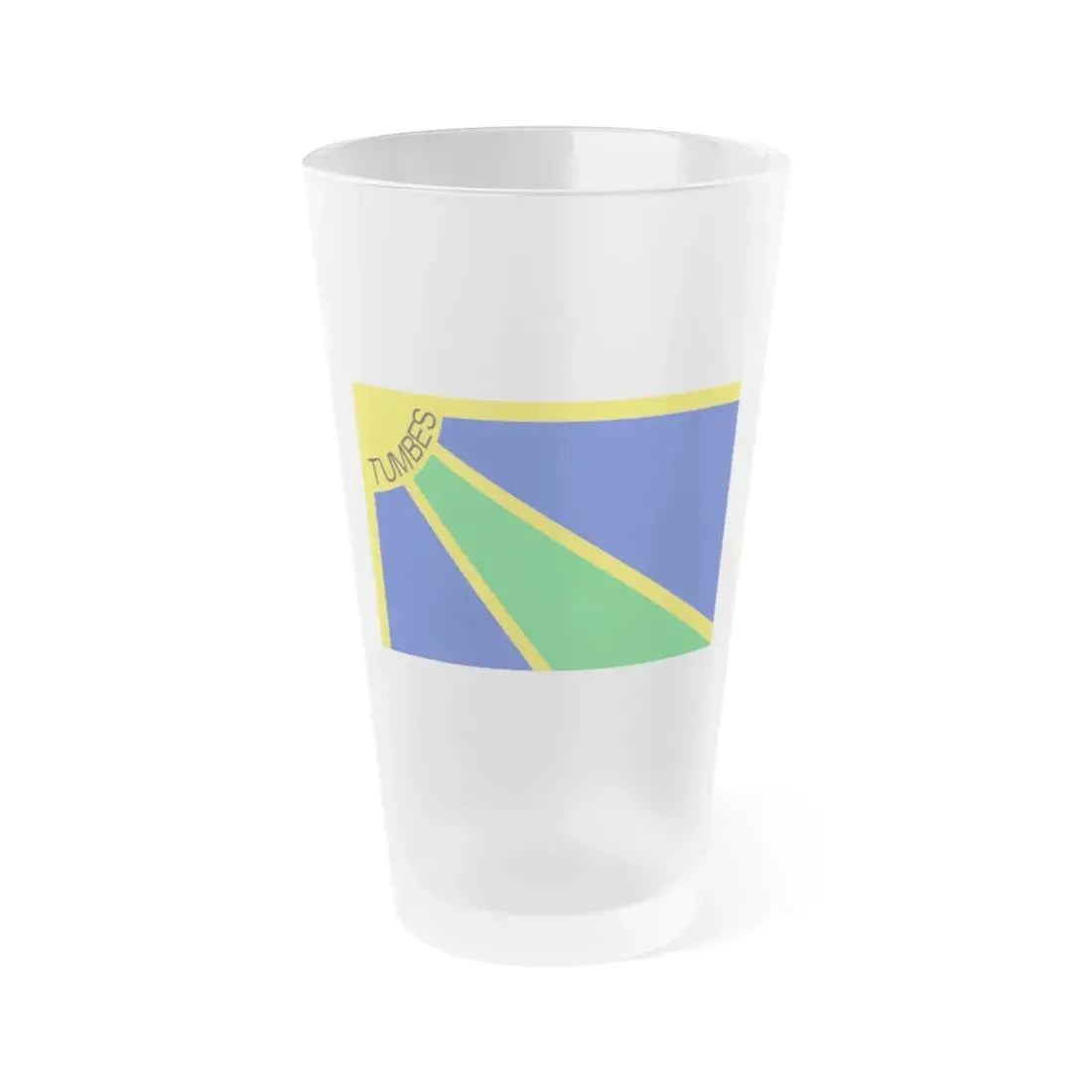 Flag of Tumbes capital of the Tumbes Region Peru - Frosted Pint Glass 16oz 16oz Frosted - Go Mug Yourself