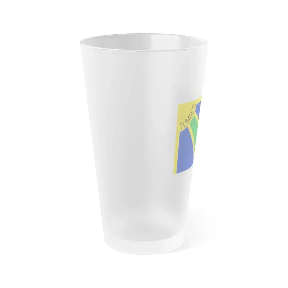 Flag of Tumbes capital of the Tumbes Region Peru - Frosted Pint Glass 16oz - Go Mug Yourself