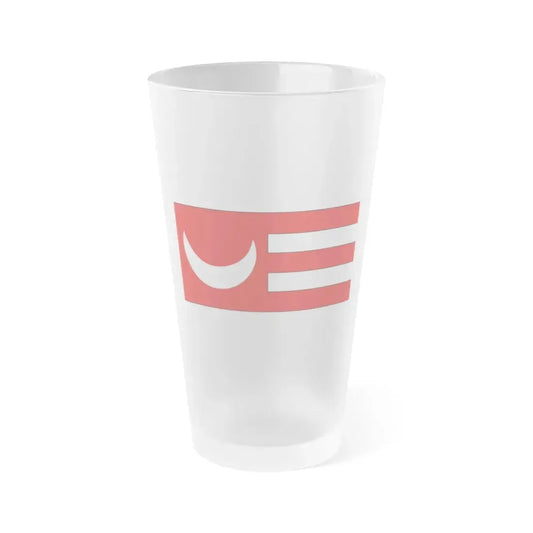 Flag of Tunis during 14th century - Frosted Pint Glass 16oz 16oz Frosted - Go Mug Yourself