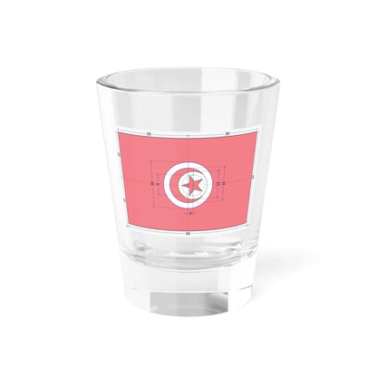 Flag of Tunisia construction sheet (Tunisia) Shot Glass 1.5oz 1.5oz - Go Mug Yourself
