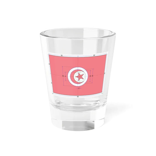 Flag of Tunisia construction sheet (Tunisia) Shot Glass 1.5oz 1.5oz - Go Mug Yourself