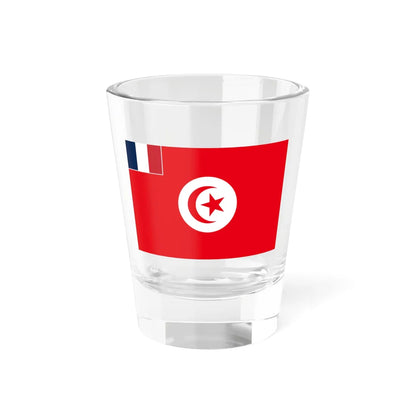 Flag of Tunisia with French canton (France) Shot Glass 1.5oz 1.5oz - Go Mug Yourself