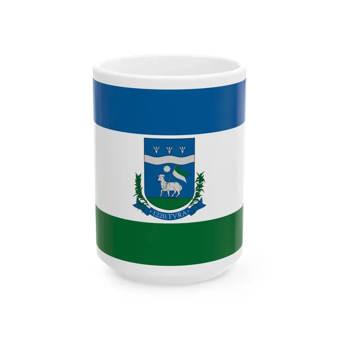 Flag of Tura (Hungary) White Coffee Mug 15oz - Go Mug Yourself