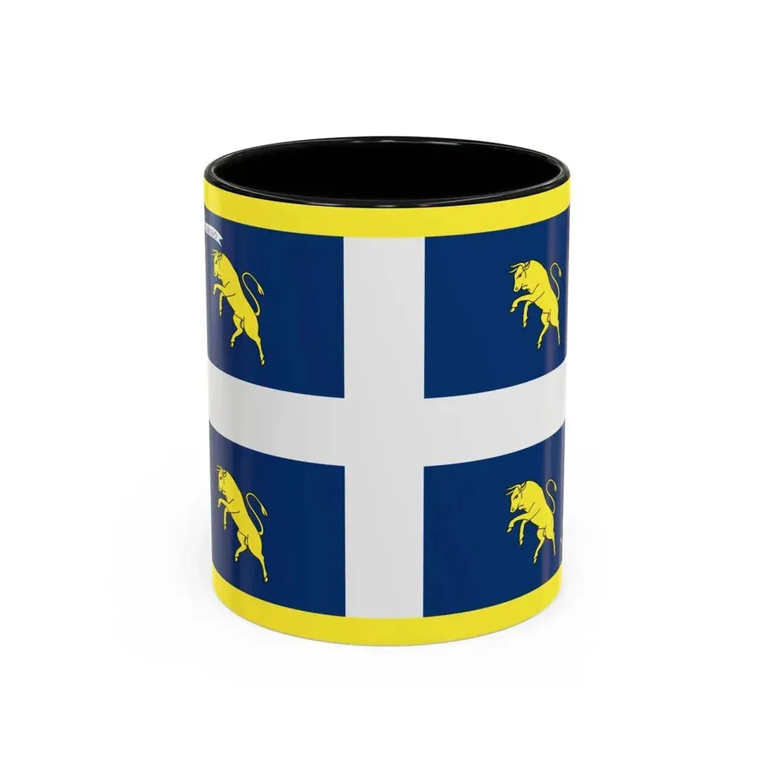Flag of Turin Italy - Accent Coffee Mug 11oz Black - Go Mug Yourself