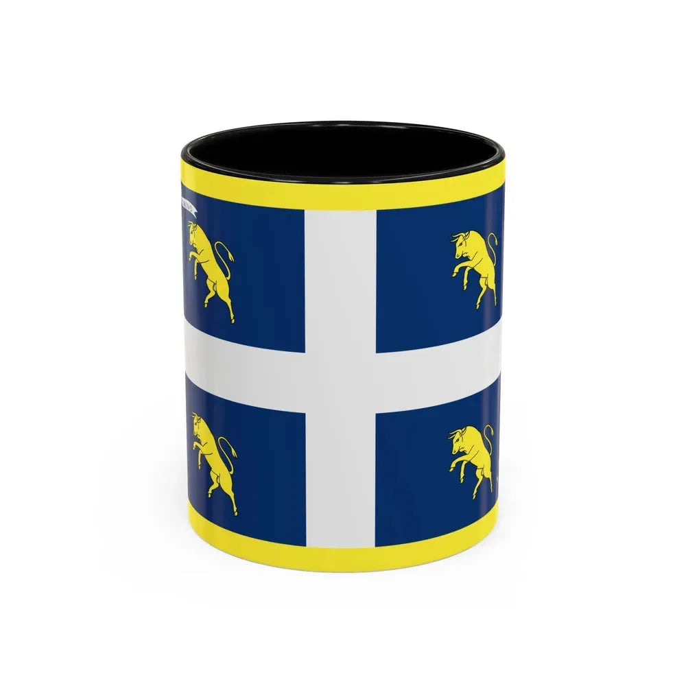 Flag of Turin Italy - Accent Coffee Mug 11oz Black - Go Mug Yourself