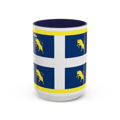 Flag of Turin Italy - Accent Coffee Mug 15oz Navy - Go Mug Yourself
